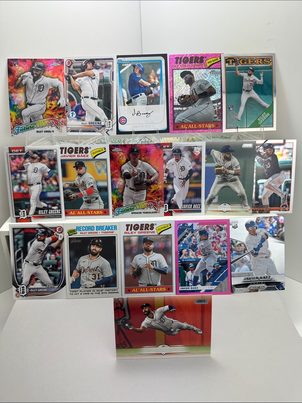 Tigers Javier Baez & Riley Greene Bowman’s 1st and rookies w/ Torres/Torkelson